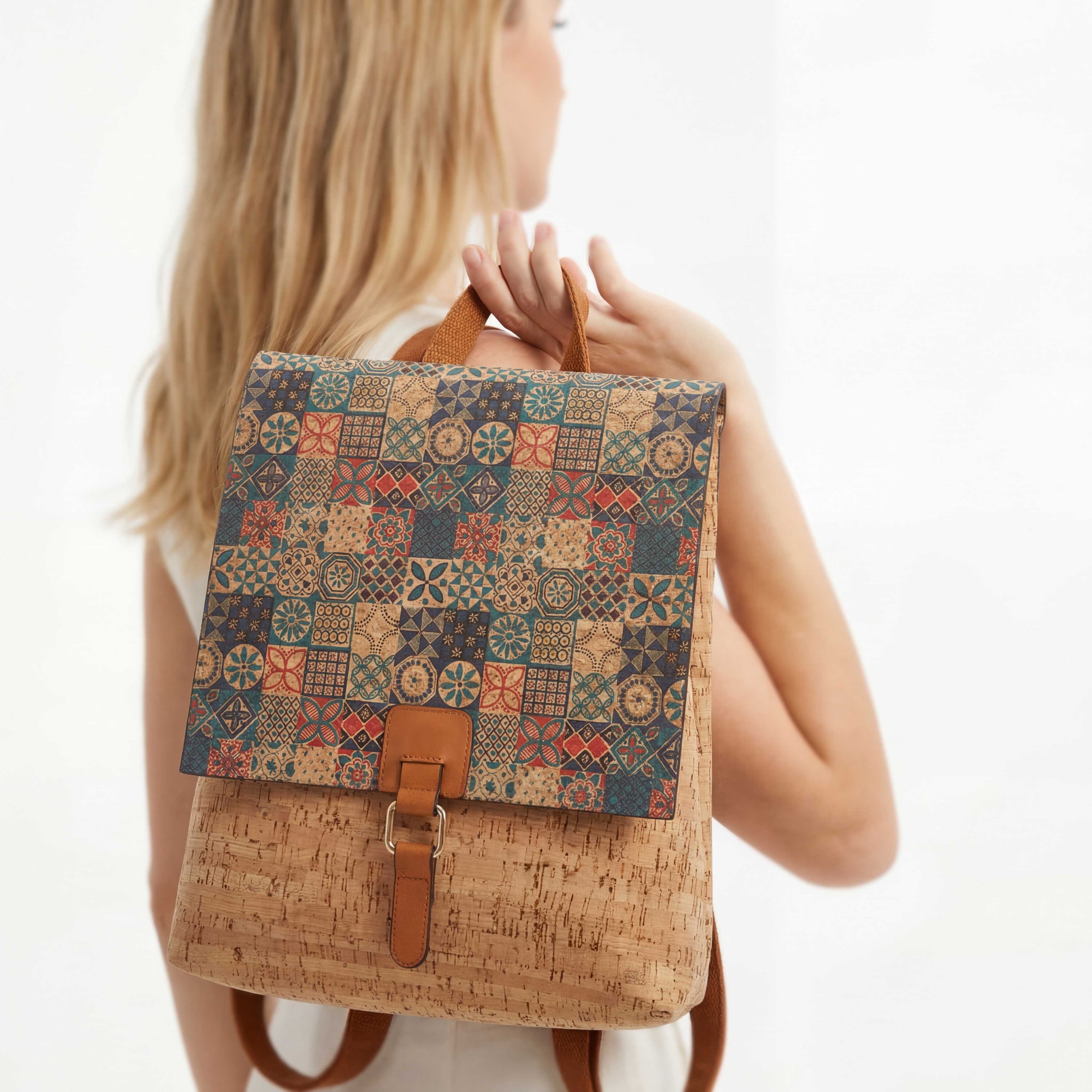 Natalia  Mosaic Cork Backpack image 12