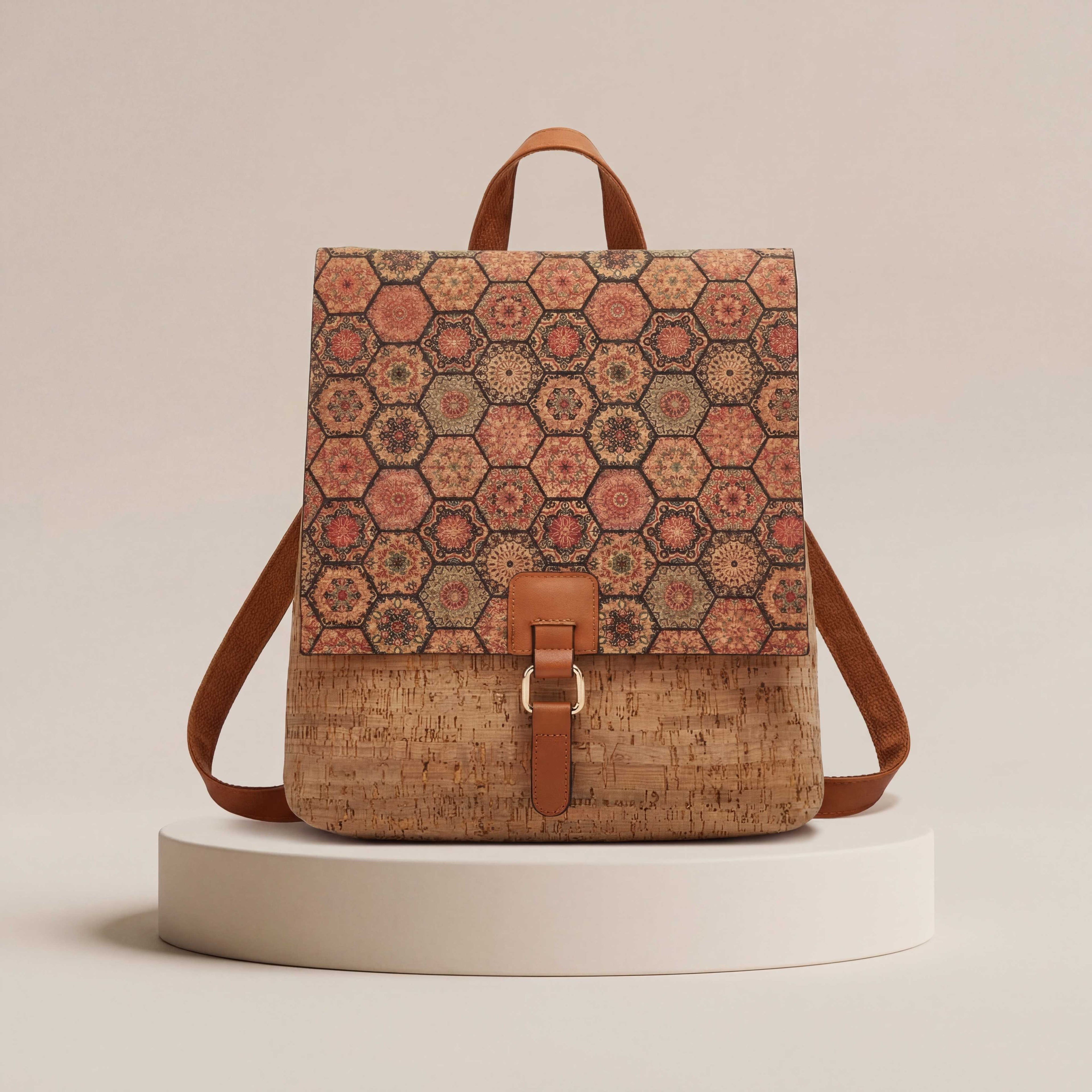 Natalia  Mosaic Cork Backpack image 6