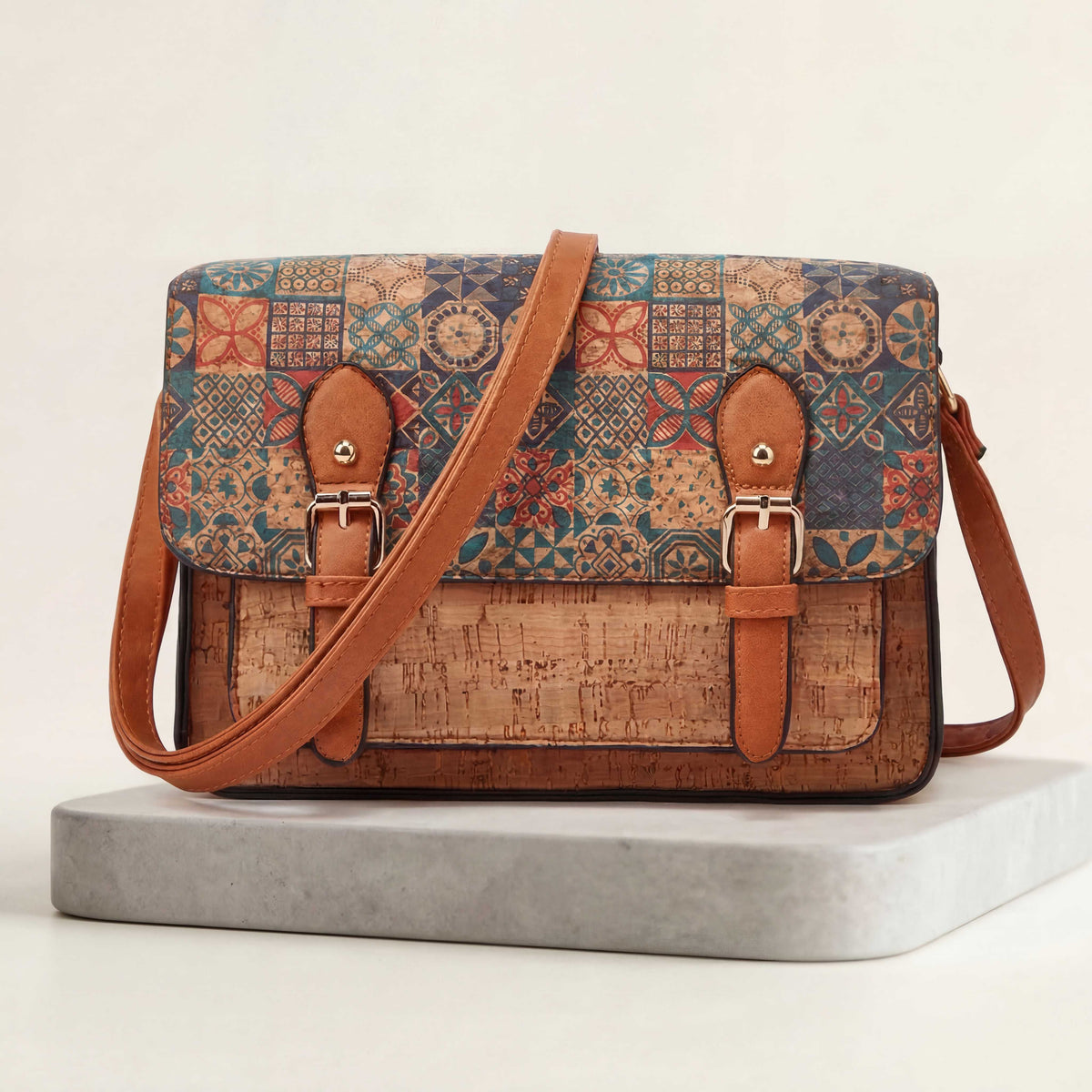 Natalia  Mosaic Cork Crossbody image 7