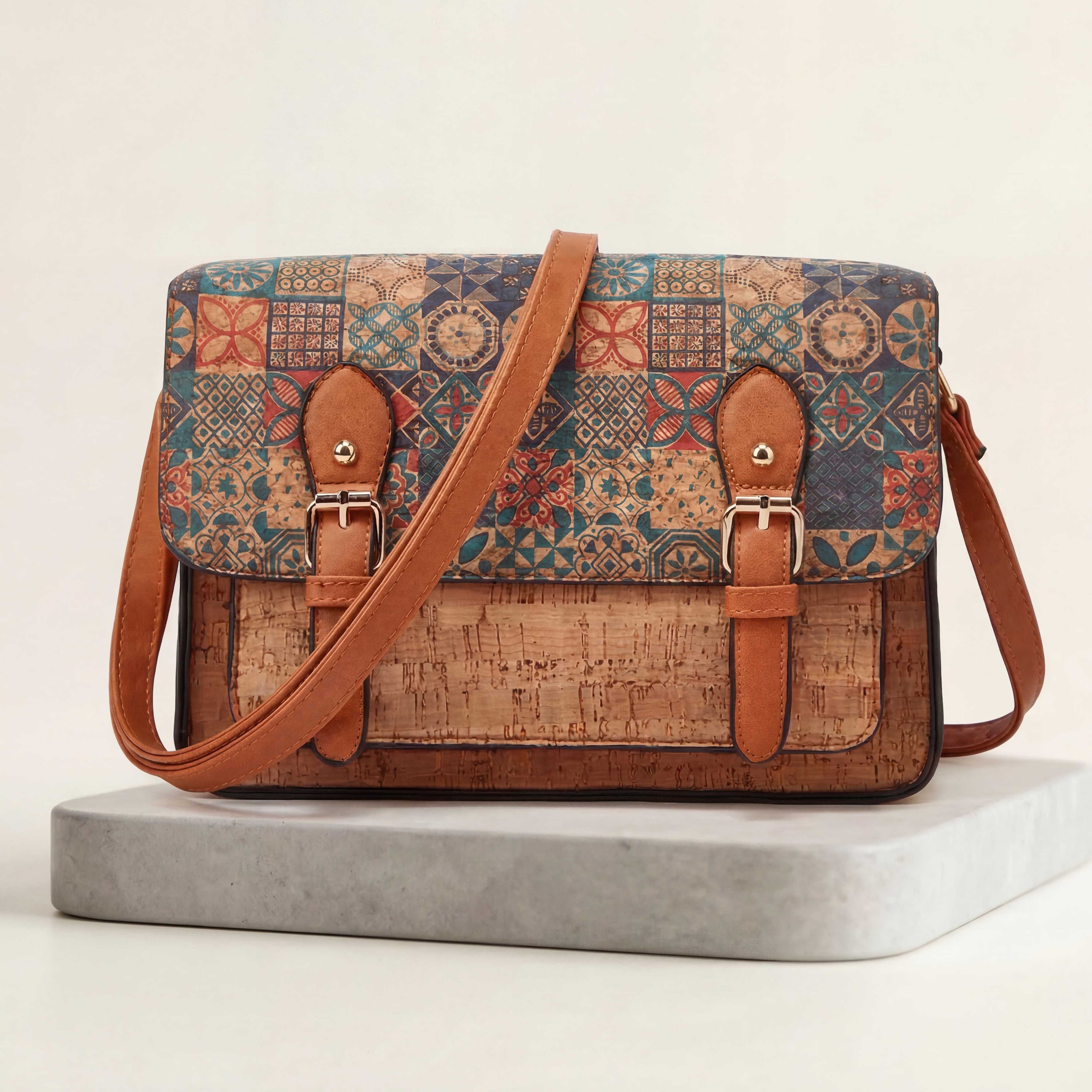 Natalia  Mosaic Cork Crossbody image 7