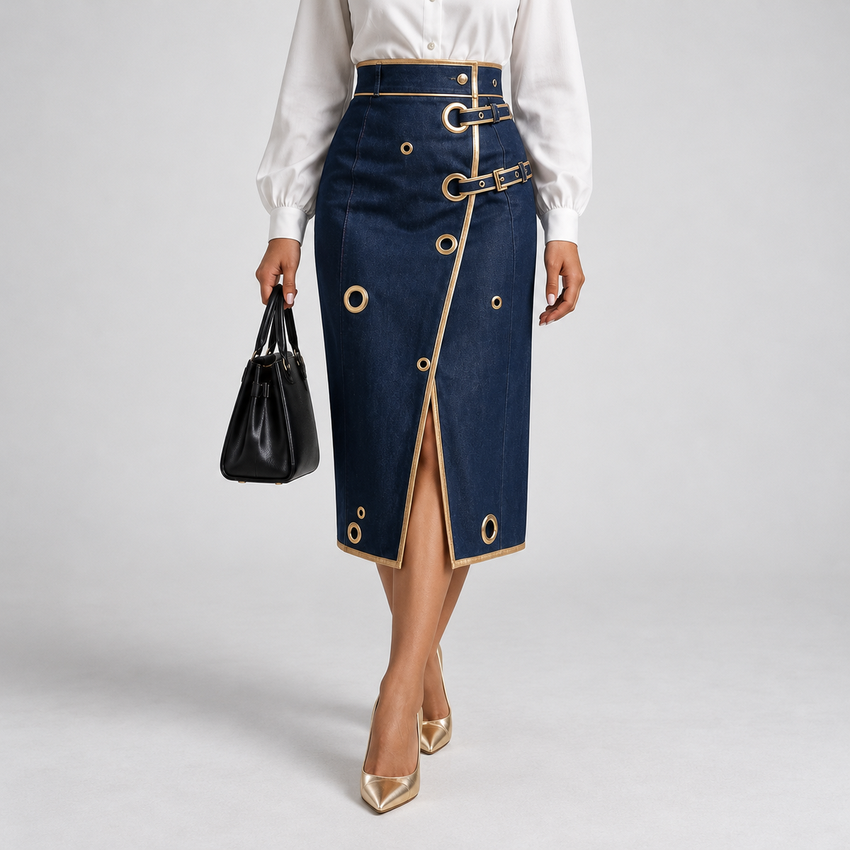 Nerine Comfort Wrap Midi Skirt | Emory & Blanc