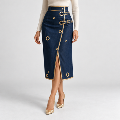 Nerine Comfort Wrap Midi Skirt | Emory & Blanc