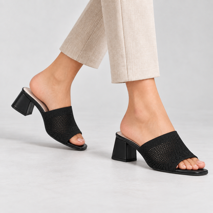 Nina Women's Everyday Comfort Block Heel Slides | Emory & Blanc