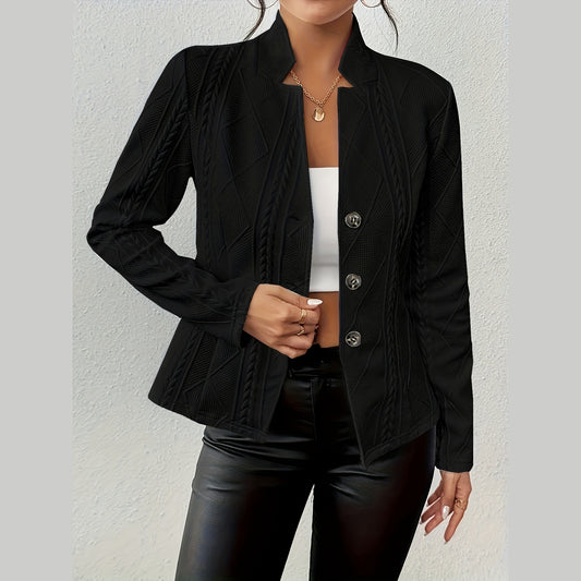 Noelia Textured Button-Front Jacket | Emory & Blanc