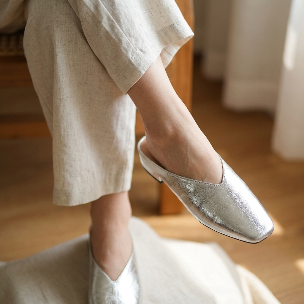 Noelle V-Cut Mule | Emory & Blanc