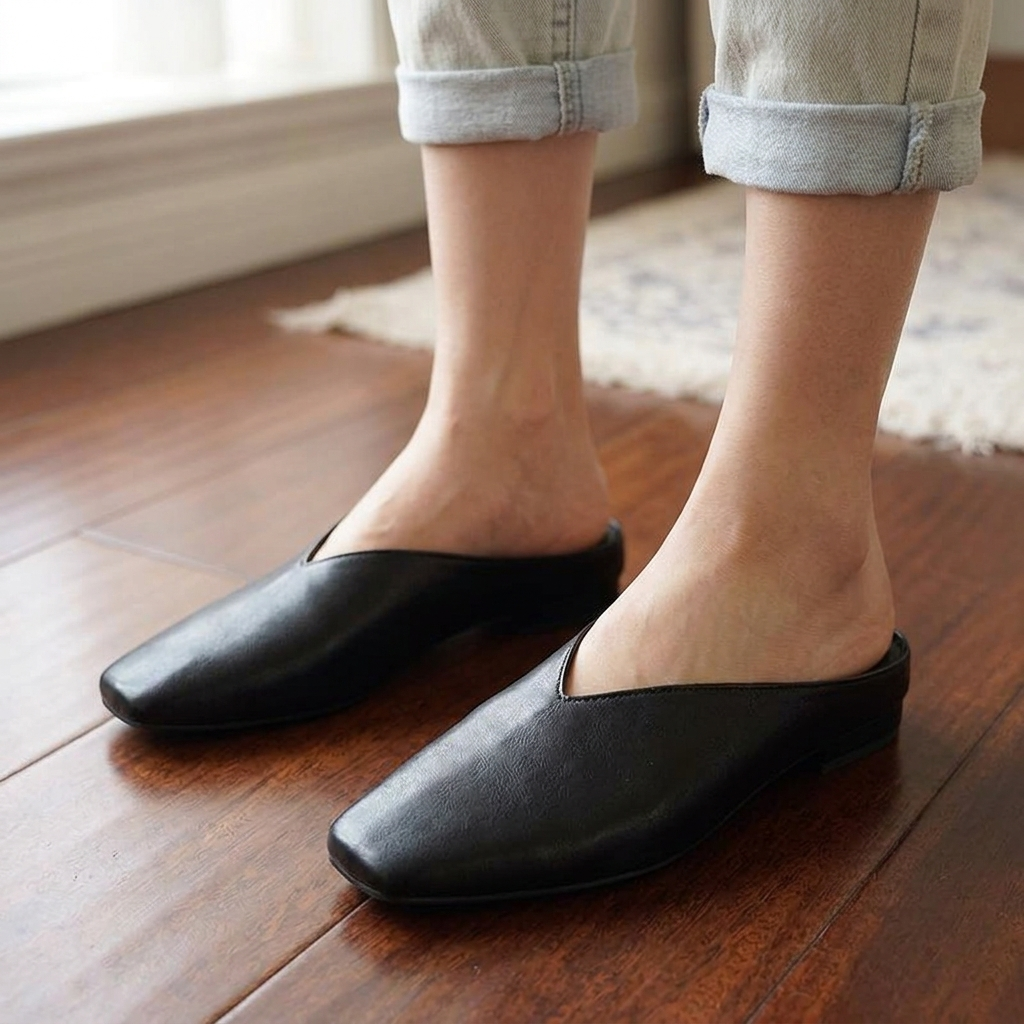 Noelle V-Cut Mule | Emory & Blanc