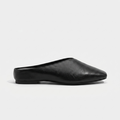 Noelle V-Cut Mule — Black | Emory & Blanc
