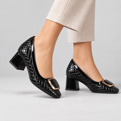Norelle Comfort Buckle Block Heels | Emory & Blanc