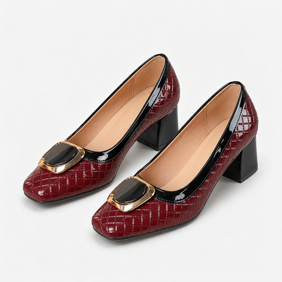 Norelle Comfort Buckle Block Heels | Emory & Blanc