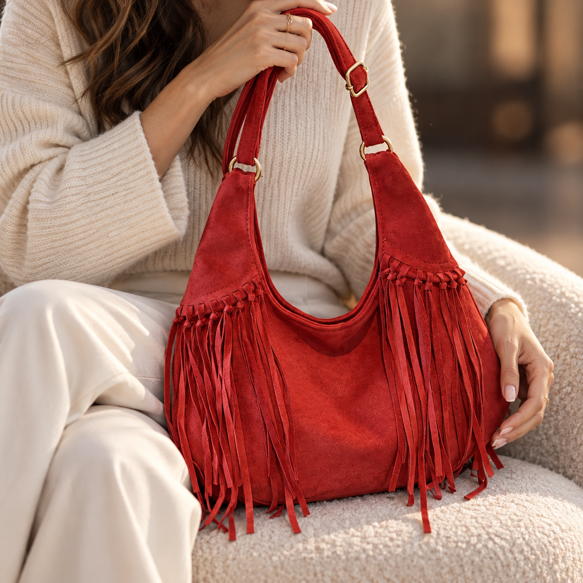 Odette Fringe Shoulder Bag | Emory & Blanc