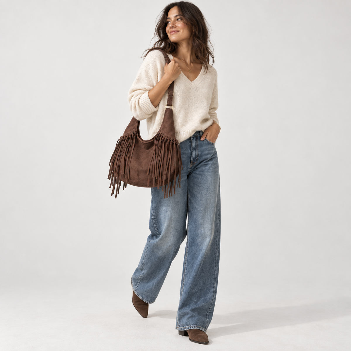 Odette Fringe Shoulder Bag | Emory & Blanc