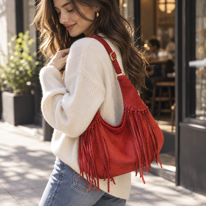 Odette Fringe Shoulder Bag | Emory & Blanc