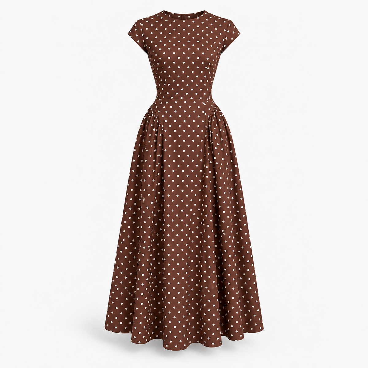 Odile Comfort Polka Dot Dress, Cap Sleeve | Emory & Blanc