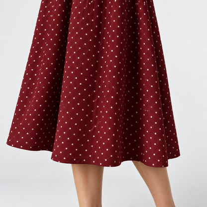 Odile Comfort Polka Dot Dress, Cap Sleeve | Emory & Blanc