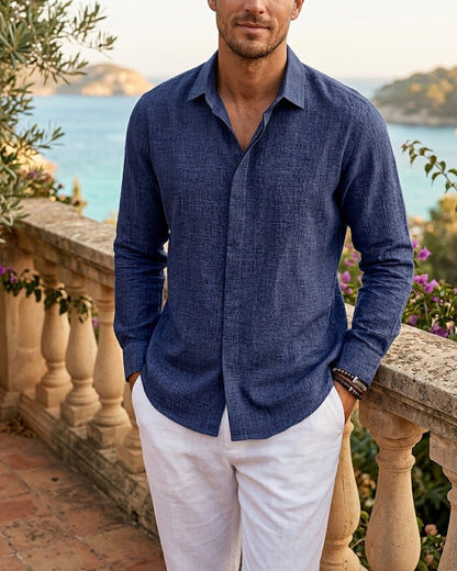 Oliver Heritage  – Long Sleeve lifestyle image villa terrace