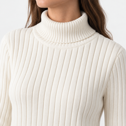 Ondine Comfort Ribbed Turtleneck Sweater | Emory & Blanc