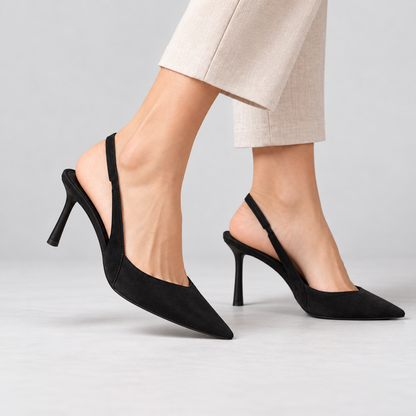 Paola Soft Pointed-Toe Slingback Heels | Emory & Blanc