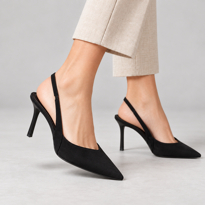 Paola Soft Pointed-Toe Slingback Heels | Emory & Blanc