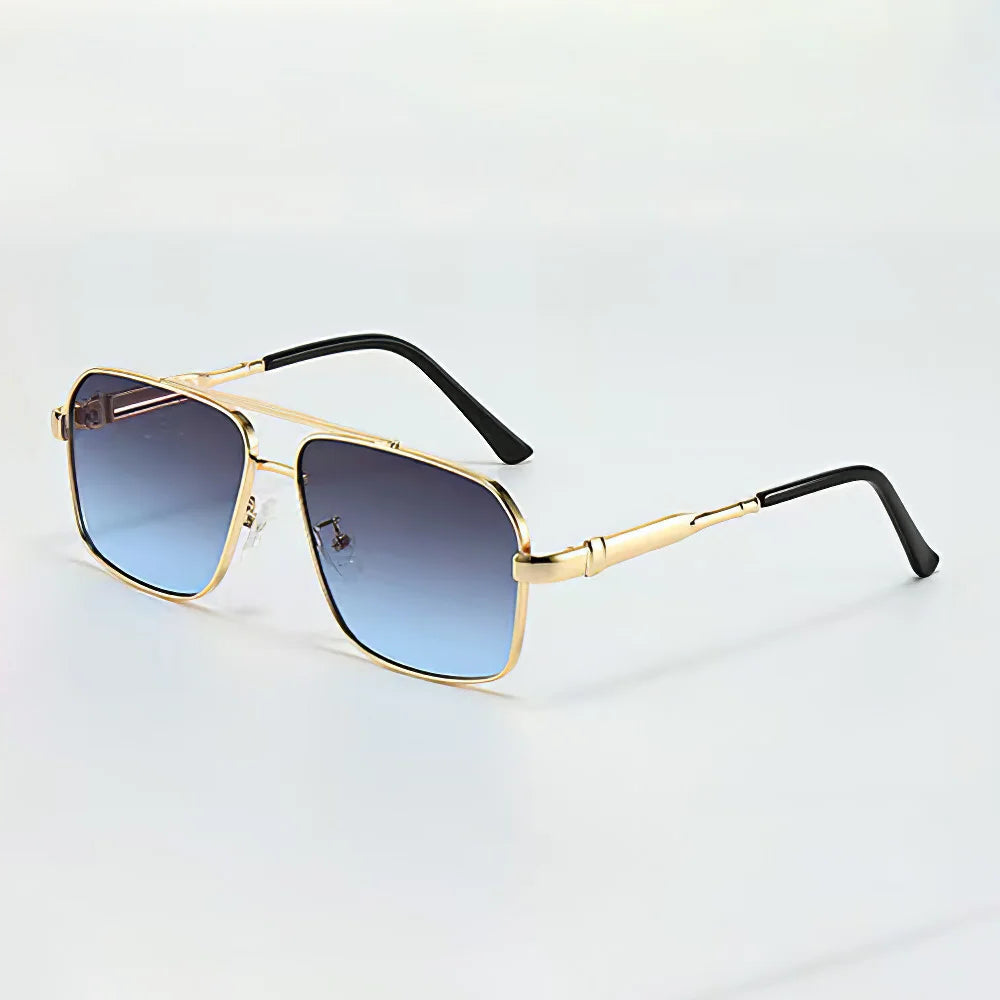 Paxton Lightweight Metal Aviator Sunglasses — Sky Blue | Emory & Blanc