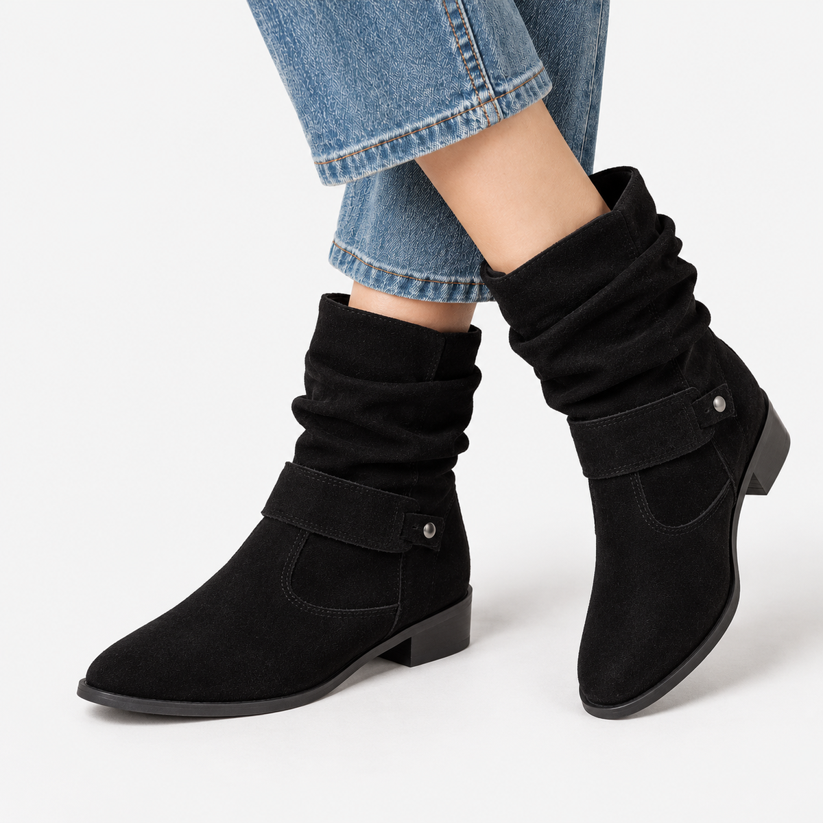 Perline Comfort Slouch Mid-Calf Boots | Emory & Blanc