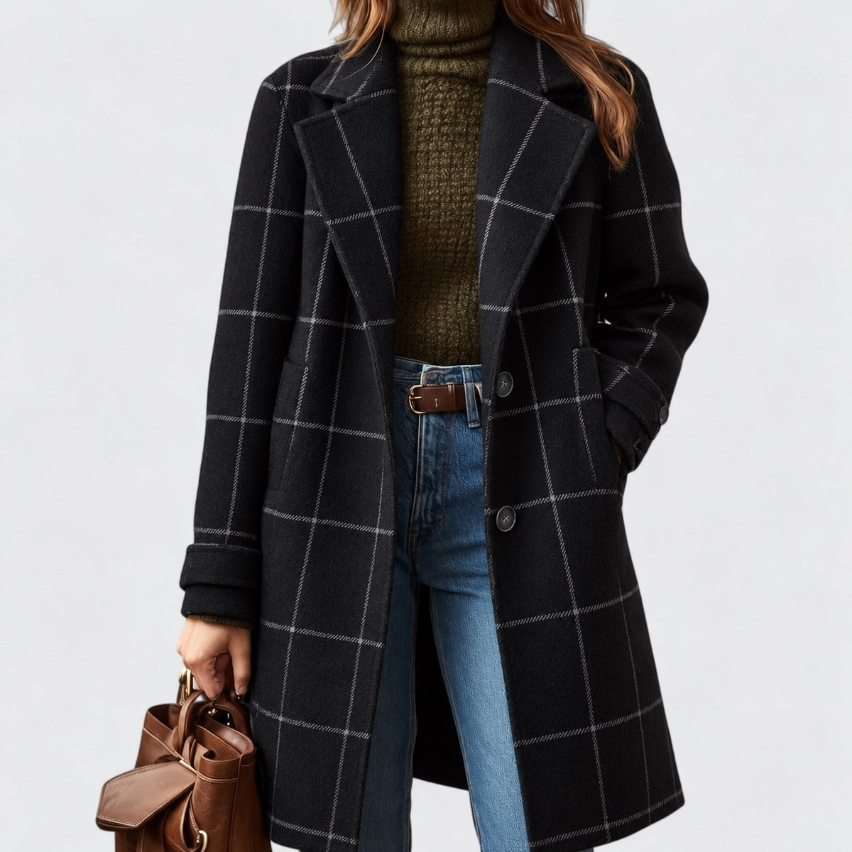 Philippa Relaxed Fit Coat — Black | Emory & Blanc