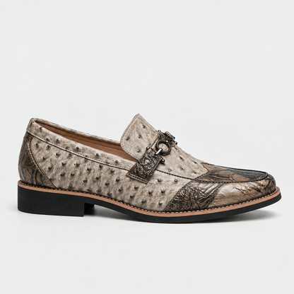 Porter Easy Slip-On Dress Loafers — Beige / Gold | Emory & Blanc