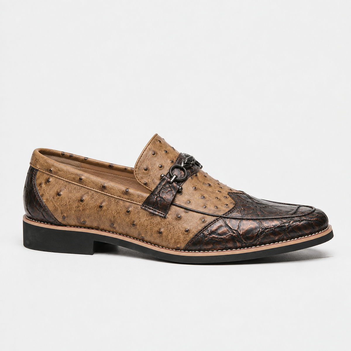 Porter Easy Slip-On Dress Loafers — Yellow / Brown | Emory & Blanc