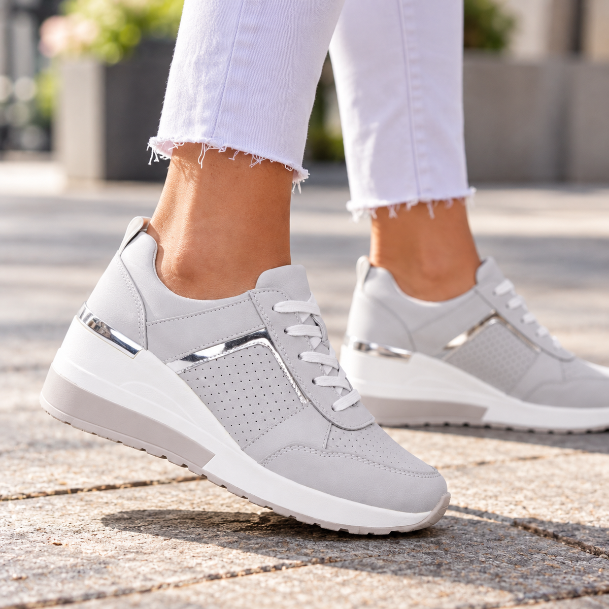 Rochelle Breathable Wedge Sneakers | Emory & Blanc
