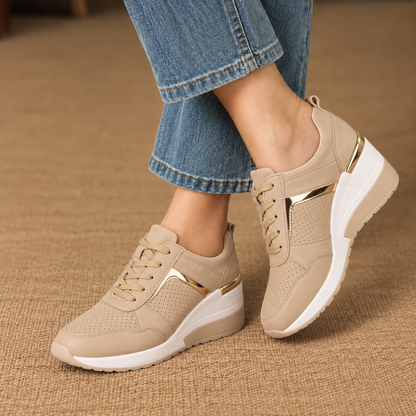 Rochelle Breathable Wedge Sneakers | Emory & Blanc