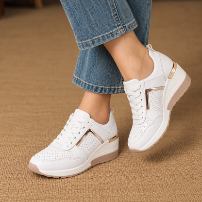 Rochelle Breathable Wedge Sneakers | Emory & Blanc