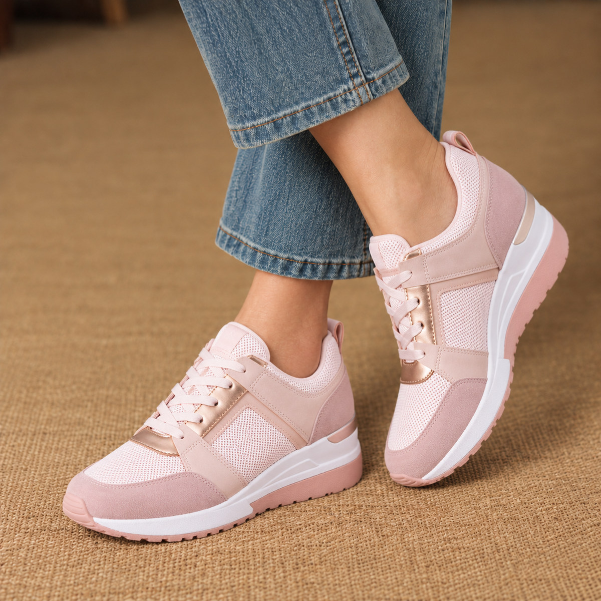 Rochelle Breathable Wedge Sneakers | Emory & Blanc