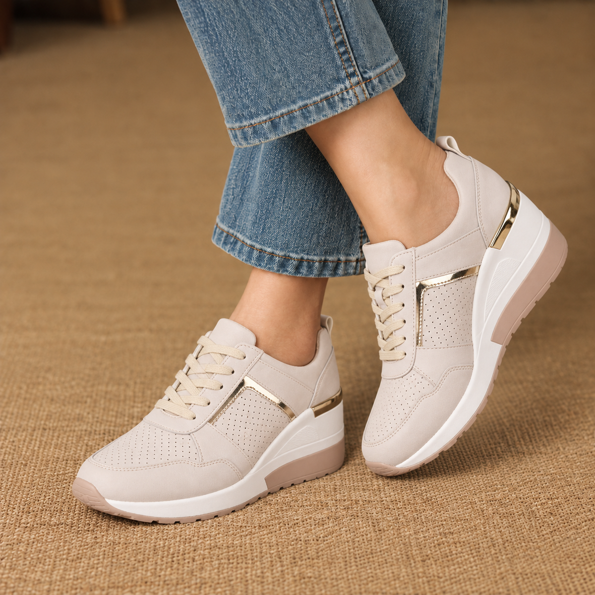 Rochelle Breathable Wedge Sneakers | Emory & Blanc