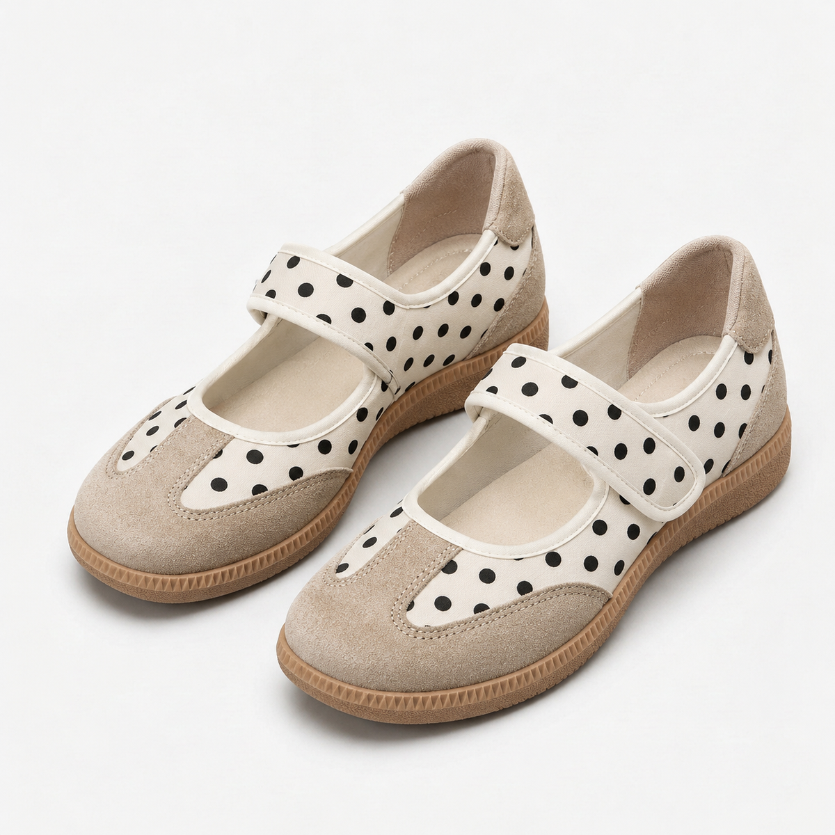 Rosabel Soft Polka Dot Walking Shoes, Mary Jane | Emory & Blanc