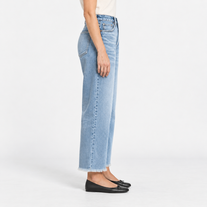 Rosalyn Comfort Straight-Leg Cropped Jeans | Emory & Blanc