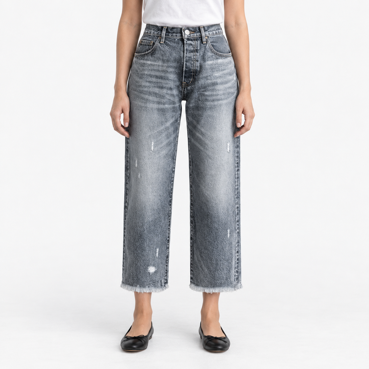 Rosalyn Comfort Straight-Leg Cropped Jeans | Emory & Blanc