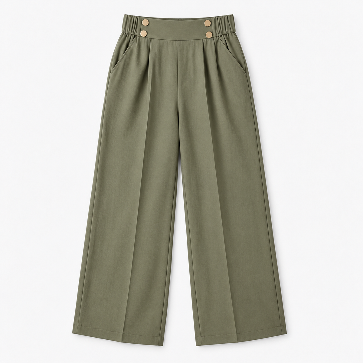 Roselle Relaxed Fit Button-Front Pants | Emory & Blanc