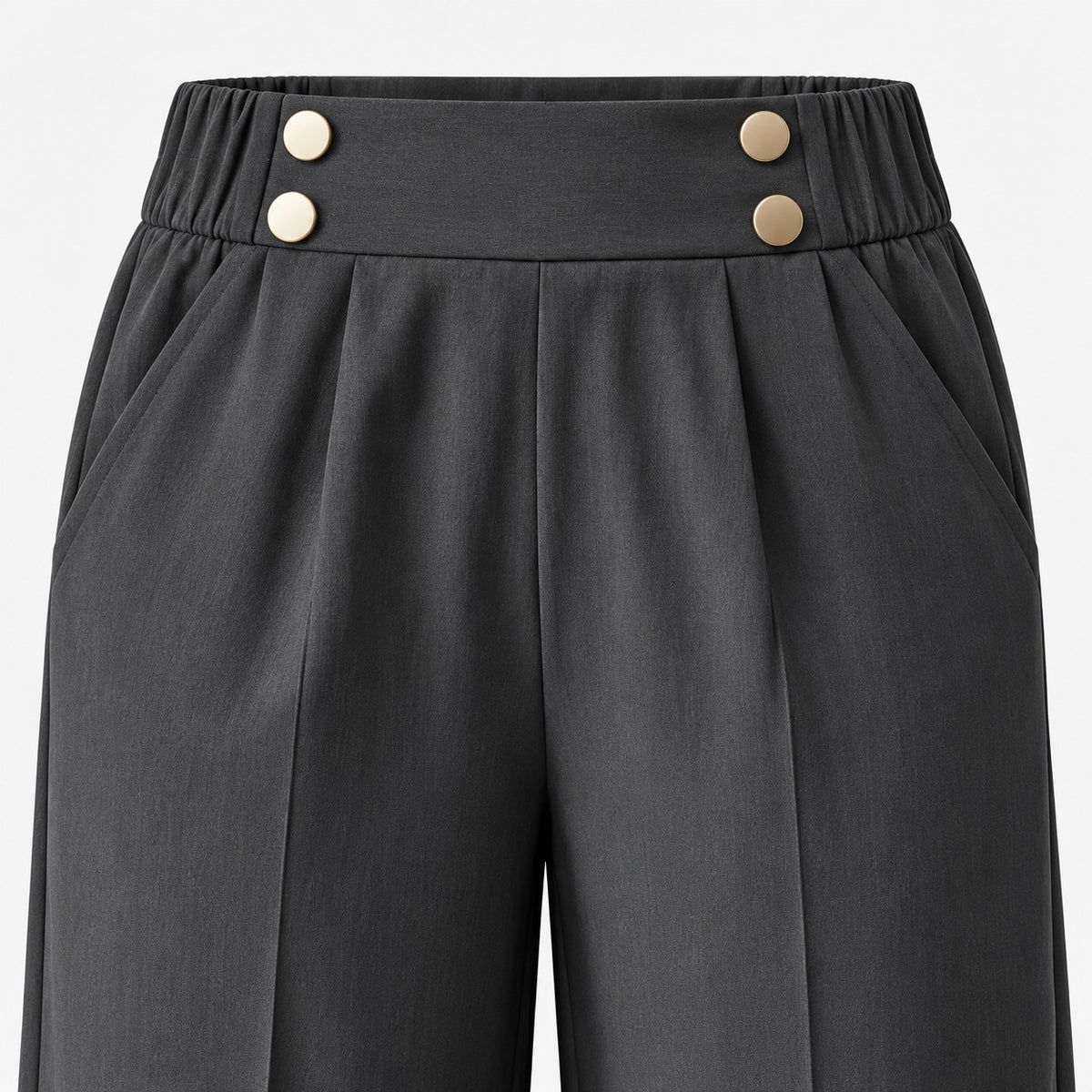 Roselle Relaxed Fit Button-Front Pants | Emory & Blanc