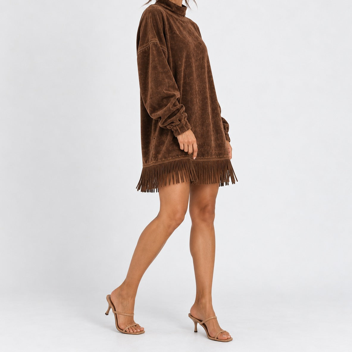 Rosina Soft Fringe Mini Dress | Emory & Blanc