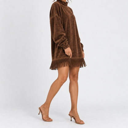 Rosina Soft Fringe Mini Dress | Emory & Blanc