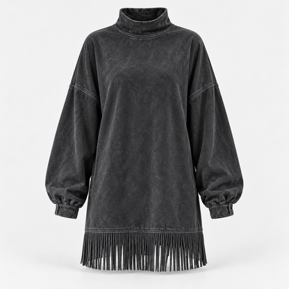 Rosina Soft Fringe Mini Dress | Emory & Blanc