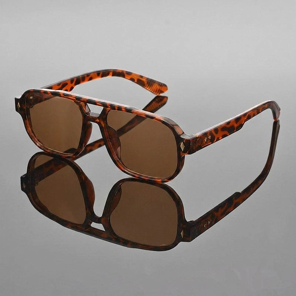 Ruben Everyday Navigator Sunglasses — Brown & Leopard | Emory & Blanc