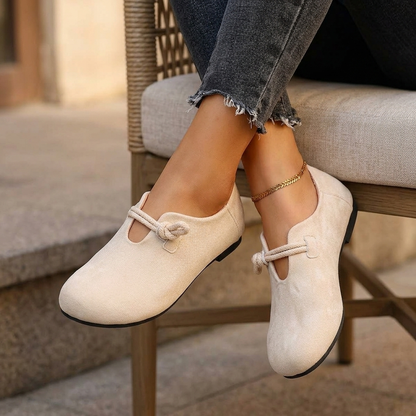 Sabine Knotted-Strap Flat | Emory & Blanc