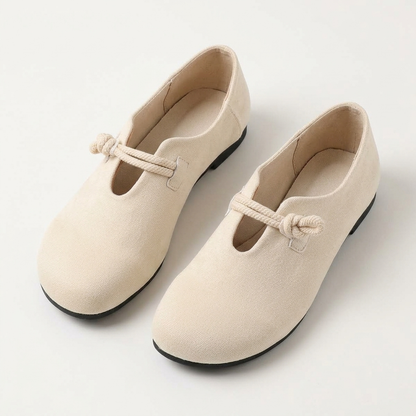 Sabine Knotted-Strap Flat | Emory & Blanc