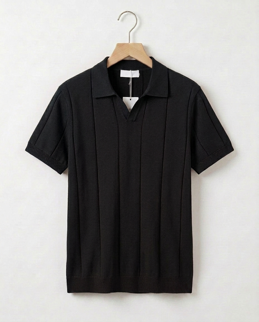 Sabine Open-Collar Polo | Emory & Blanc