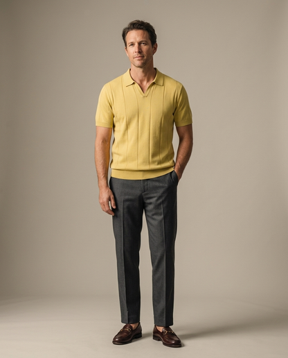 Sabine Open-Collar Polo | Emory & Blanc