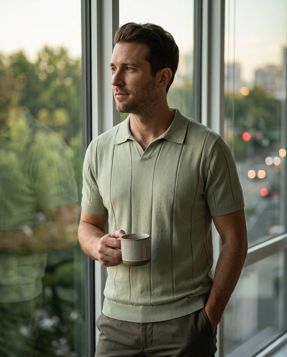Sabine Open-Collar Polo | Emory & Blanc