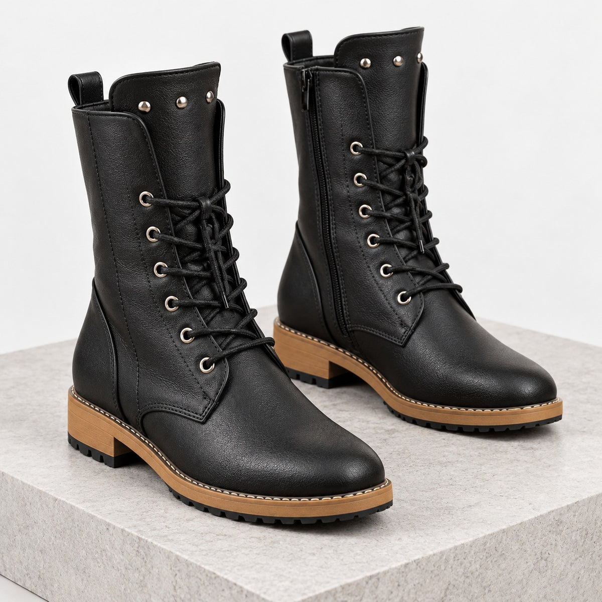 Sandrine Comfort Lace-Up Ankle Boots | Emory & Blanc