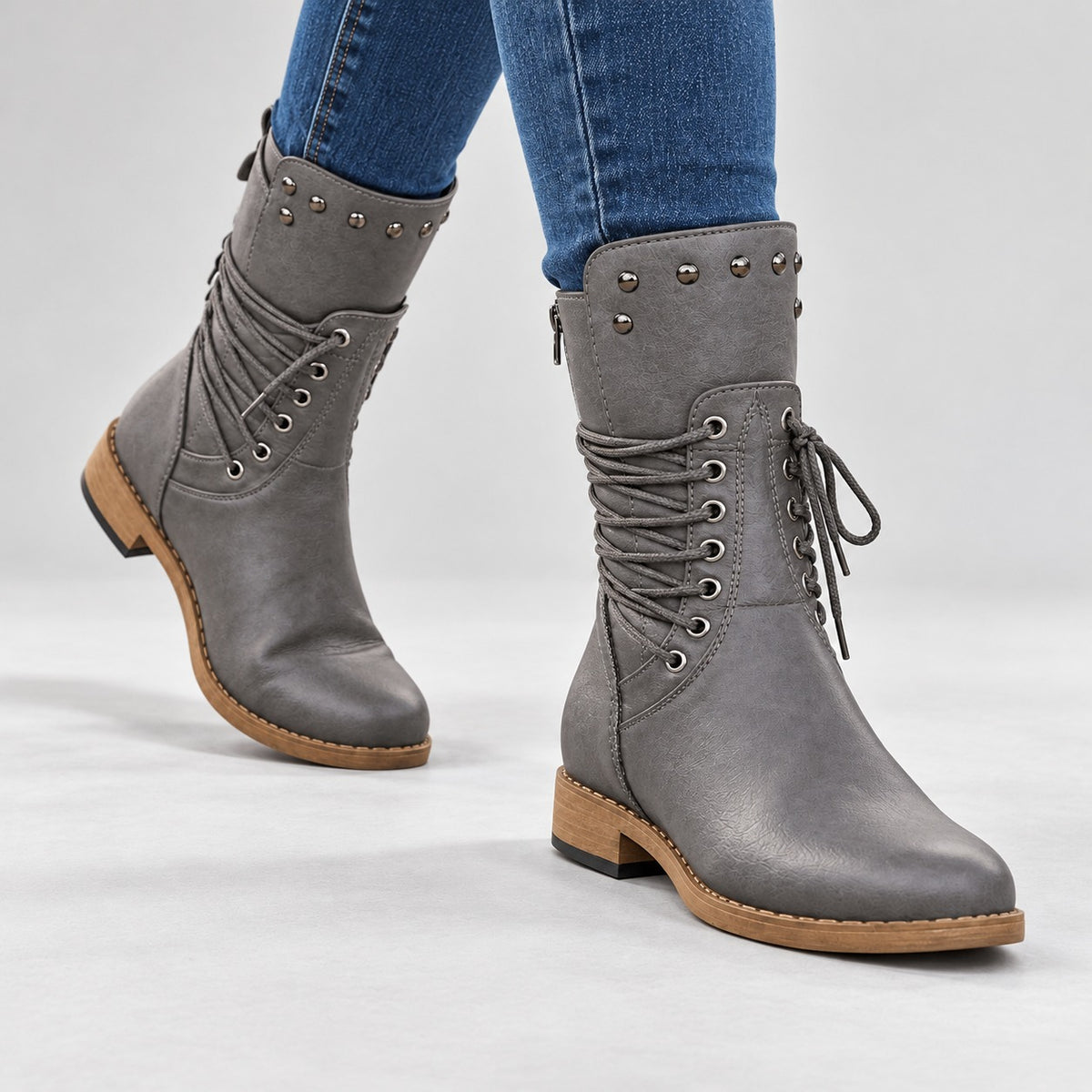 Sandrine Comfort Lace-Up Ankle Boots | Emory & Blanc