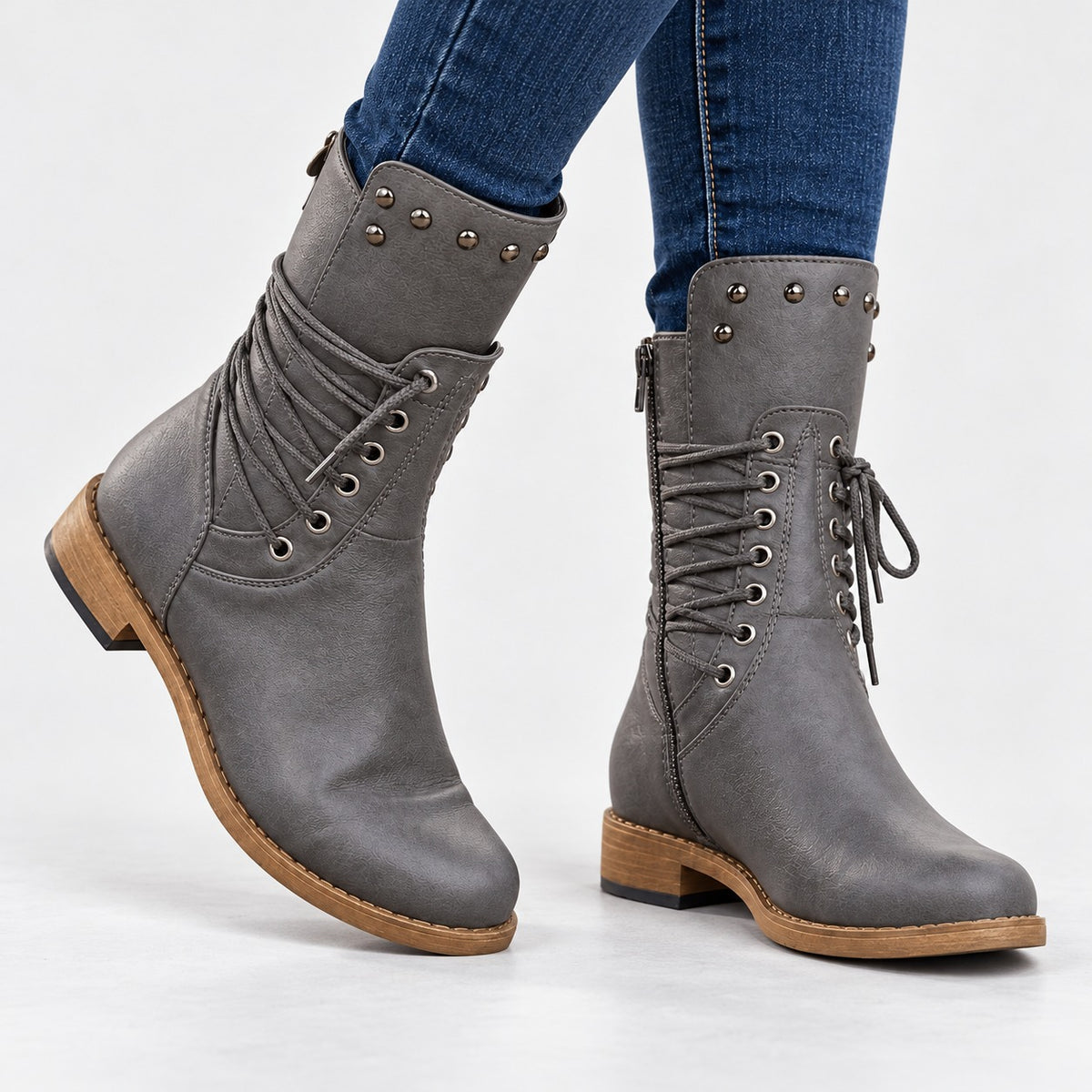 Sandrine Comfort Lace-Up Ankle Boots | Emory & Blanc