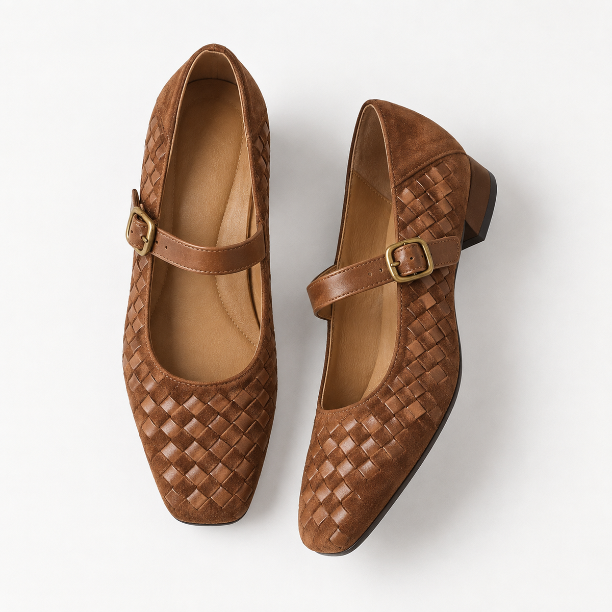 Seraphine Basketweave Mary Jane | Emory & Blanc